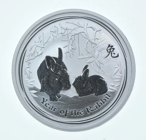 2011 P Australia 50 Cents Silver Lunar Year Of The Rabbit 1/2 Oz