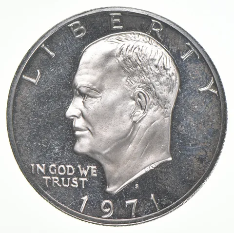 1971-S Eisenhower Dollar 40% SILVER - PROOF Cameo (1 coin)