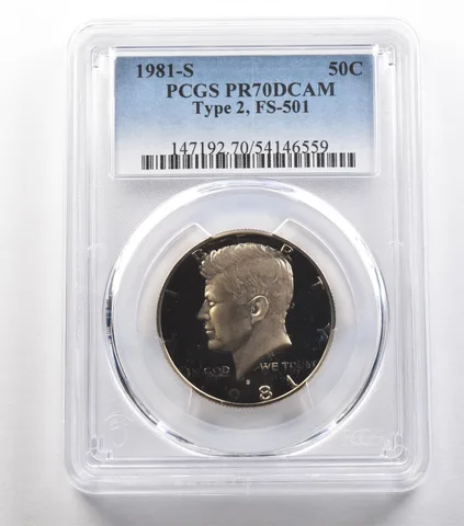 1981-S Kennedy Half Dollar Type 2 FS-501 PR70 DCAM PCGS *4834