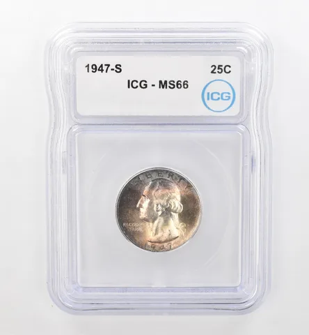 1947-S Washington Quarter MS66 ICG Beautiful Tone *1722