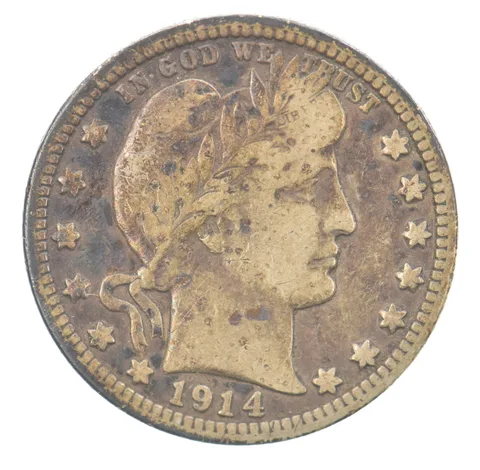 1914-D Barber Quarter Beautiful Tone *0696