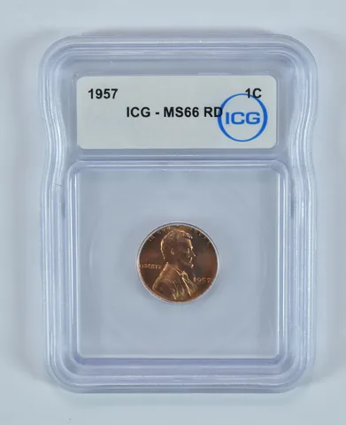 1957 Lincoln Wheat Cent MS66 RD ICG