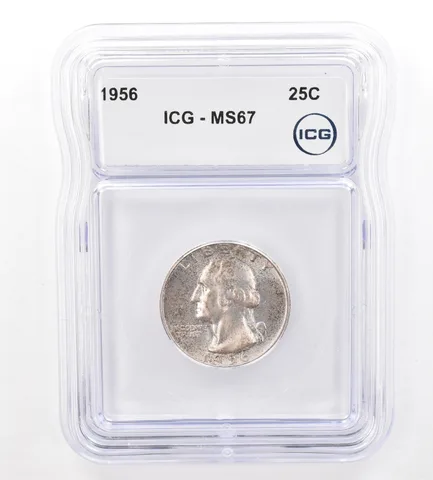 1956 Washington Quarter MS67 ICG Beautiful Tone *7401
