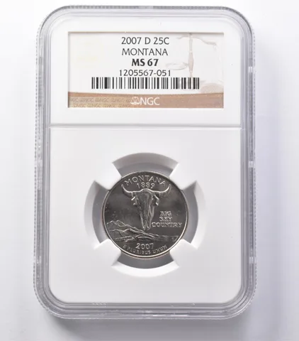 MS67 2007-D Washington State Quarter Montana NGC *5373