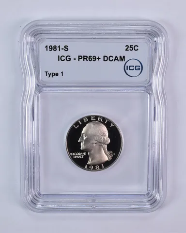 1981-S Washington Quarter Type 1 PR69+ DCAM ICG
