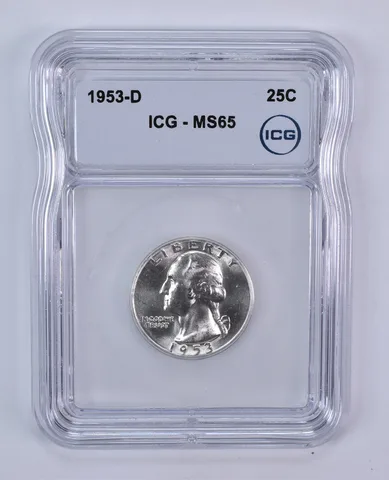 1953-D Washington Quarter MS65 ICG