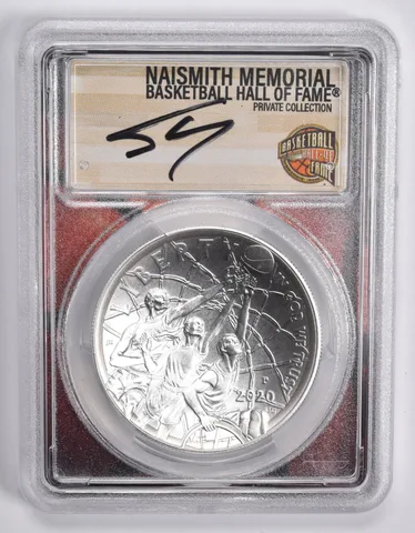 2020-P SHAQ O'NEAL SIGNED Basketball HOF Commemorative Dollar MS70 PCGS