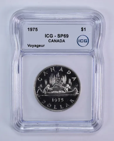 1975 Canada 1 Dollar Voyageurs SP69 ICG