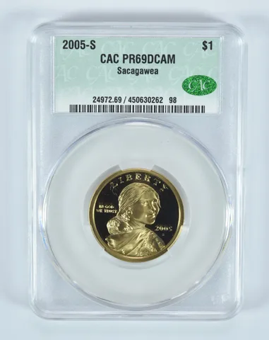 2005-S Sacagawea $1 PR69 DCAM CAC CACg