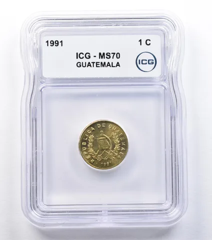 1991 Guatemala 1 Centavo MS70 ICG *2288