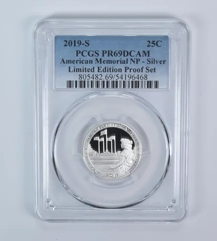 2019-S Washington Quarter ATB American Memorial Silver LE PR69 DCAM PCGS