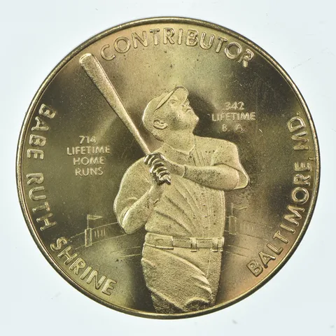 (1895-1948) Babe Ruth Shrine Contributor Medal Vintage
