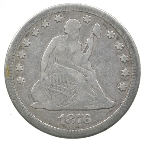 1876-CC Seated Liberty Quarter *6201