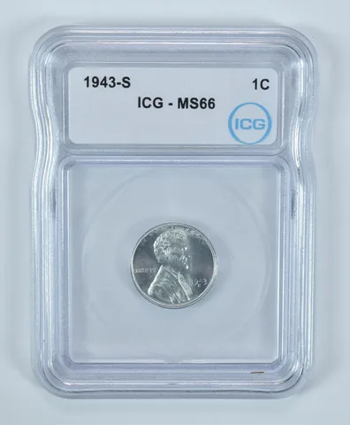 1943-S Lincoln Wheat Cent MS66 ICG