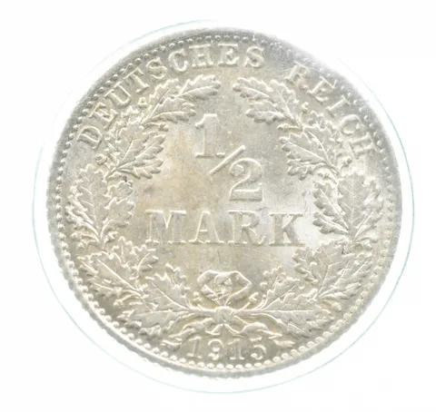 1915 D Germany Half Mark Gem Unc *0160