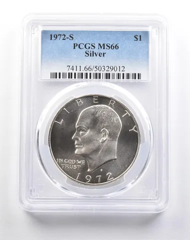 1972-S Eisenhower Dollar Silver Peg Leg MS66 PCGS *5307