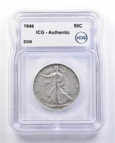 1946 Walking Liberty Half Dollar DDR Authentic ICG *1661