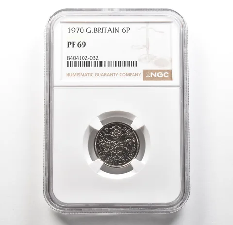 1970 Great Britain 6 Pence PF69 NGC *6256