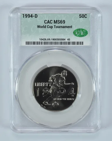 1994-D World Cup Soccer Commemorative Half Dollar MS69 CAC CACg