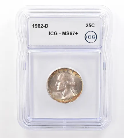 1962-D Washington Quarter MS67+ ICG Beautiful Tone *7613