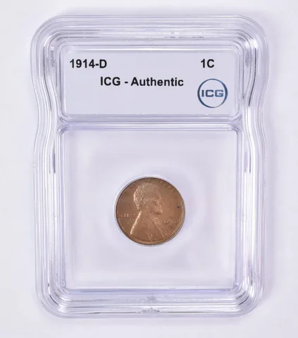 1914-D Lincoln Wheat Cent Authentic ICG Peripheral Tone *0602