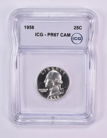 1958 Washington Quarter PR67 CAM ICG