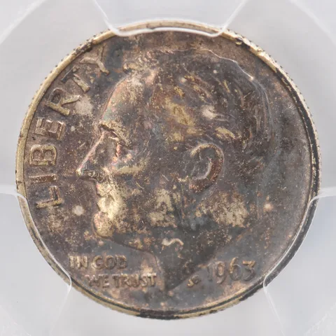 1963 Roosevelt Dime XF45 PCGS Beautiful Tone *0789