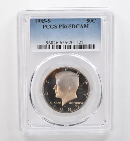 1985-S Kennedy Half Dollar PR65 DCAM PCGS Beautiful Tone *9273