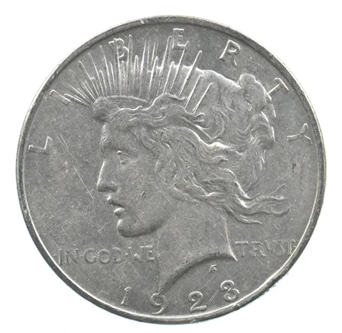 Early - 1923-D Peace Silver Dollar - 90% US Coin *481