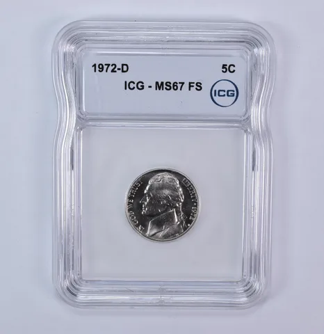 1972-D Jefferson Nickel MS67 FS ICG