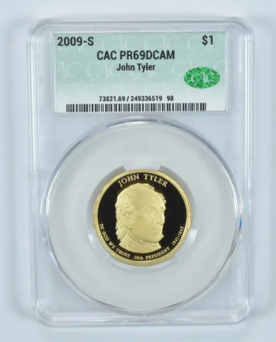 2009-S Presidential $1 John Tyler PR69 DCAM CAC CACg