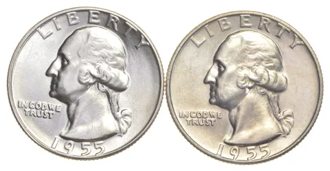Choice Unc 1955 P+D Washington Quarter Gem BU Collection Lot Set