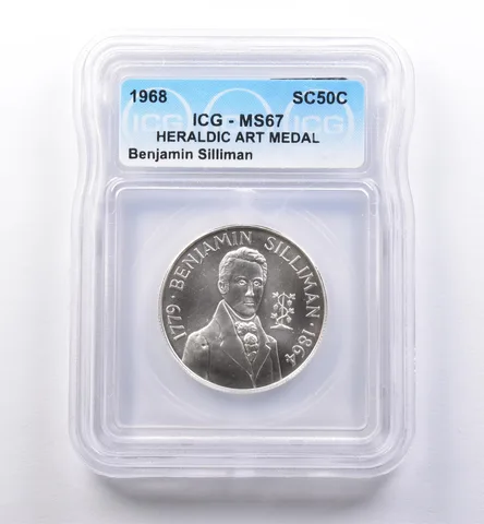 1968 So Called Half Dollar Benjamin Silliman MS67 ICG *8417