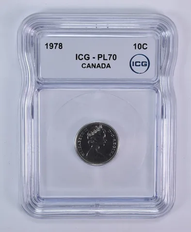 1978 Canada 10 Cents Bluenose PL70 ICG