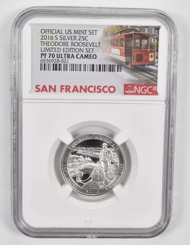 2016-S Silver Theodore Roosevelt Quarter PF70 NGC Limited Edition