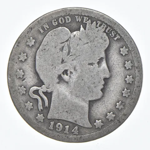 1914-S Barber Quarter Average Circ