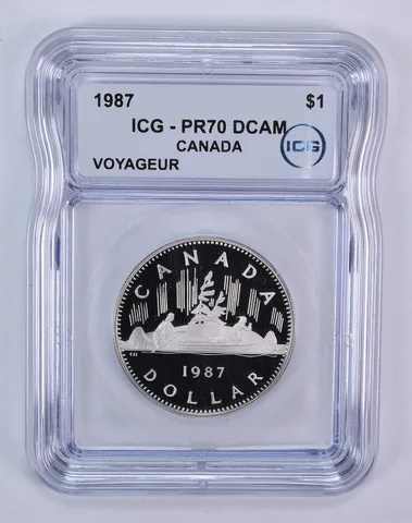 1987 Canada 1 Dollar Voyageur PR70 DCAM ICG