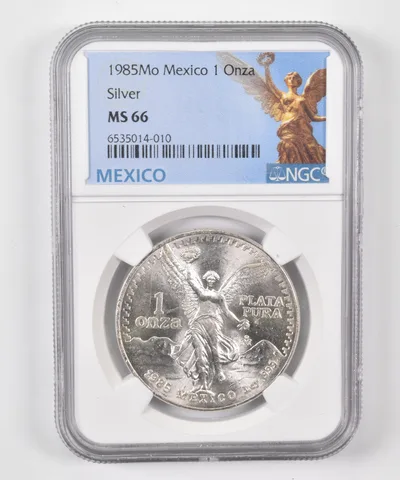 1985 Mexico 1 Onza Libertad Mexican MS66 NGC