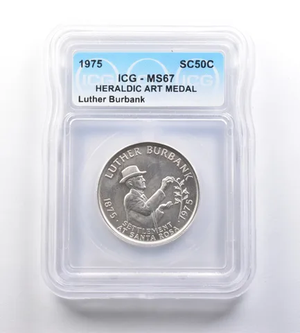 1975 So-Called Half Dollar Luther Burbank MS67 ICG *7208