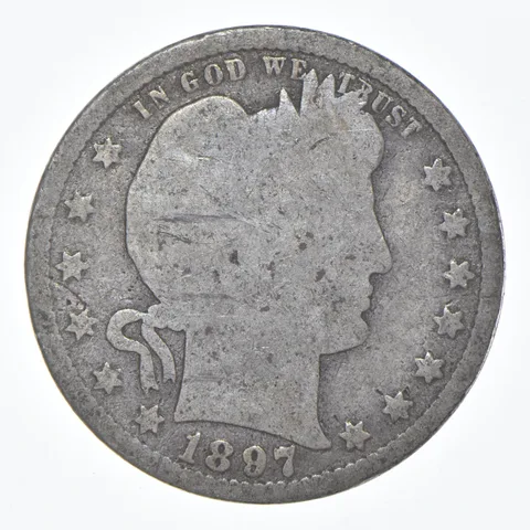 1897-S Barber Quarter Average Circ