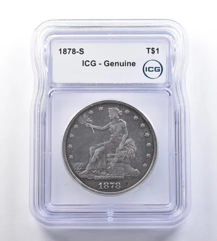 1878-S Seated Liberty Trade Dollar Genuine ICG *9178
