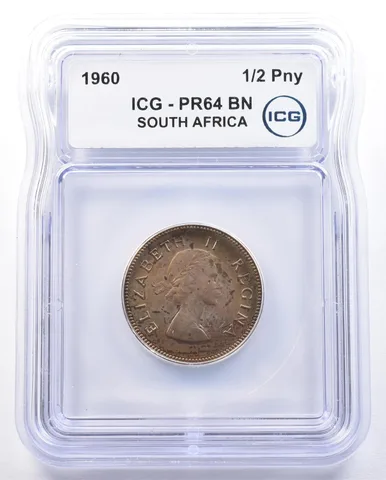 1960 South Africa 1/2 Penny PR64 BN ICG *3955