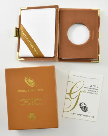 OGP 2017-W Gold Eagle 1 oz Proof - BOX & COA - NO COIN