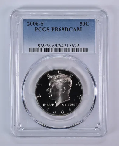 2006-S Kennedy Half Dollar CLAD PR69 DCAM PCGS Blue Label