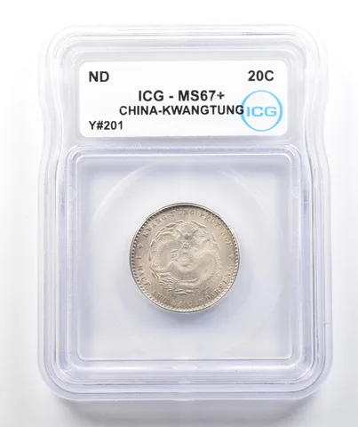 (1890-08) China Kwangtung 20 Cents Y#201 MS67+ ICG *9802
