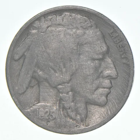 1925-S Indian Head Buffalo Nickel Average Circ