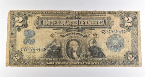 1899 $2 Silver Certificate Large Note Blue Seal *3601
