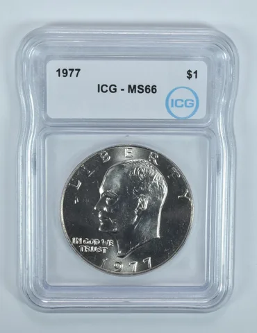 1977 Eisenhower $1 MS66 ICG