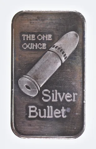 VINTAGE The One Ounce Silver Bullet .999 Fine Silver 1 Oz Bar *561