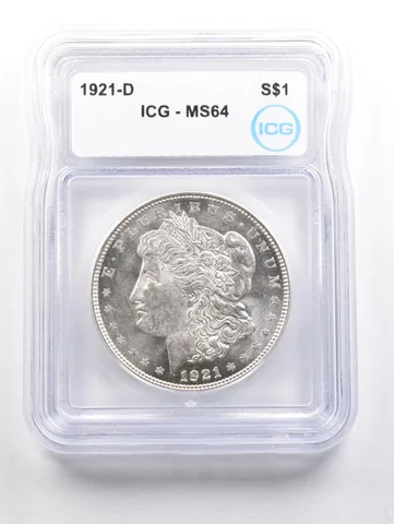 1921-D Morgan Silver Dollar MS64 ICG *6051